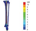 Study of the stress-strain state of the lower leg model with a fracture in the upper third of the tibia with various options for osteosynthesis under conditions of increasing compressive load on the implant-bone system